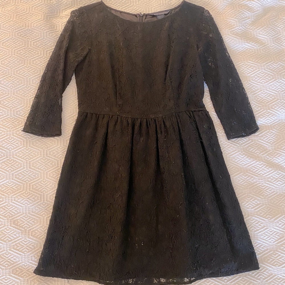 Black lace French connection mini dress